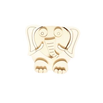 3D Dřevěná omalovánka - slon