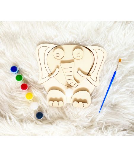 3D omalovánky - slon