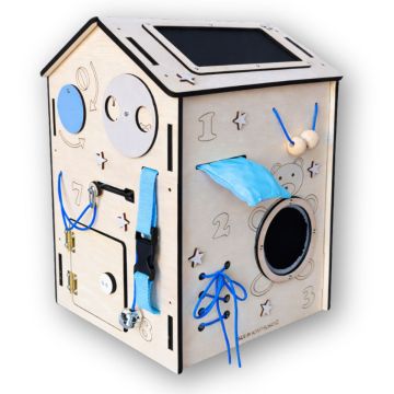 3D Domeček malý - modrý