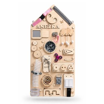 Activity board - šedivo růžový