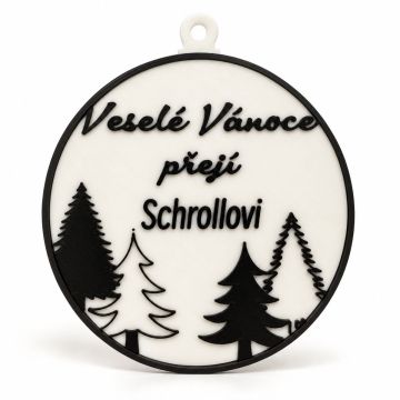 Velká vánoční ozdoba s jménem